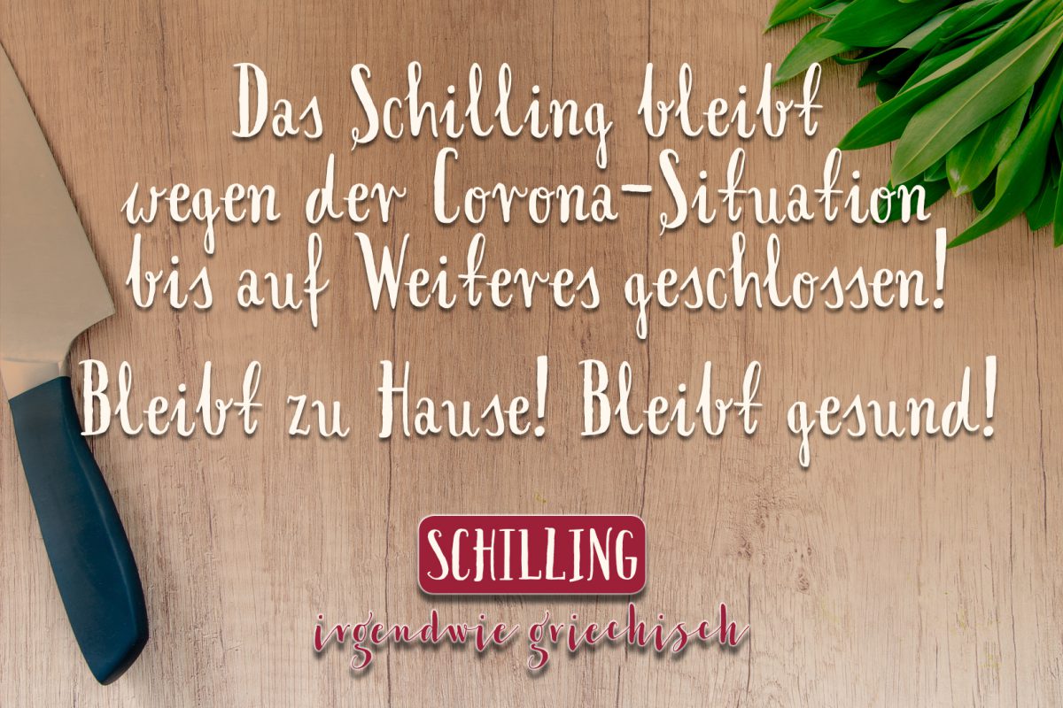 Schilling: Bleibt zu hHause! Bleibt gesund!